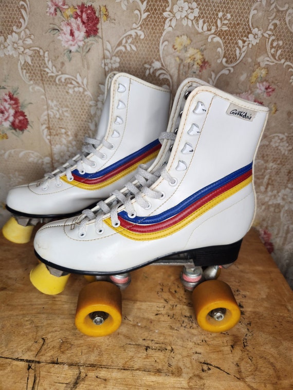 1970s Rainbow Roller Skates Ladies Size 6 1/2 Gan… - image 1