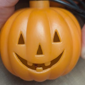 Vintage Halloween Jack O Lantern Kürbis Lichterkette Blasform 20er Set In Box Spooky Szn