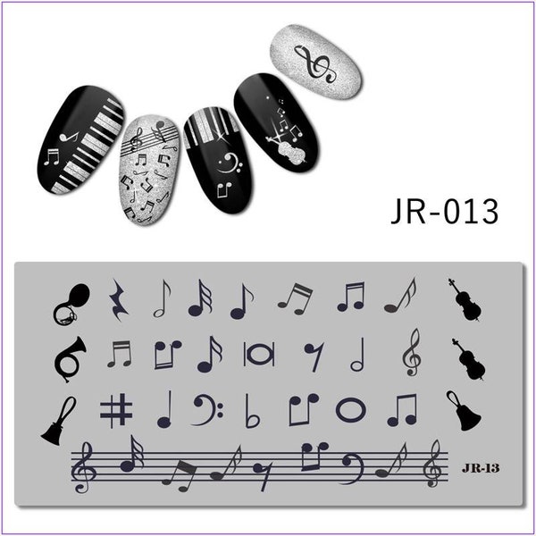 Nail Stamping Plate Nail art plates Variety, music, birdcage