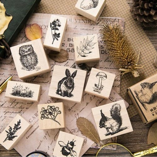 Forest Stamp Collection Wild Animals Stamp Icon Herbs - Etsy Forest Stamp Collection Wild Animals Stamp Icon Herbs - Etsy