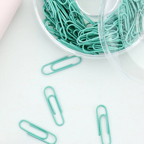 Pastel Blue Paper Clips 150pc Baby Blue Paperclips Donut Etsy