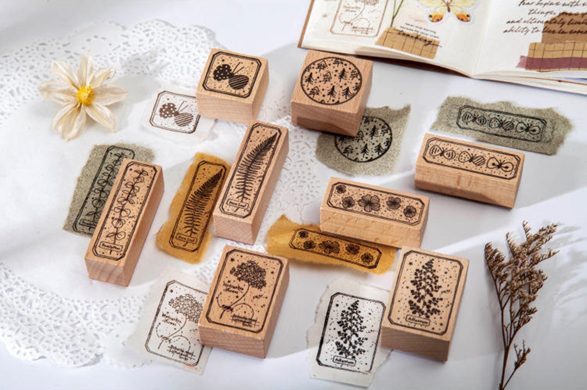KIDS CLOTHING SIZES Stamps, Numbers Rubber Stamps Set, Children