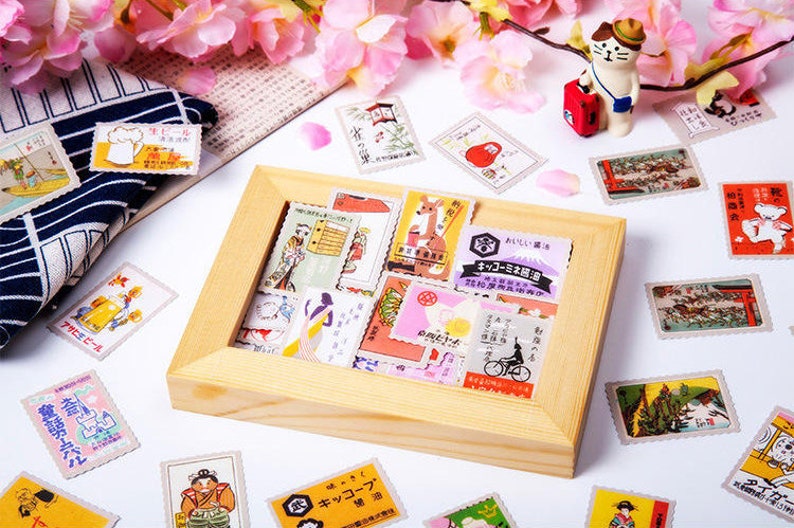 Retro Japan Stickers Pack Travel Little Sticker Japan Etsy