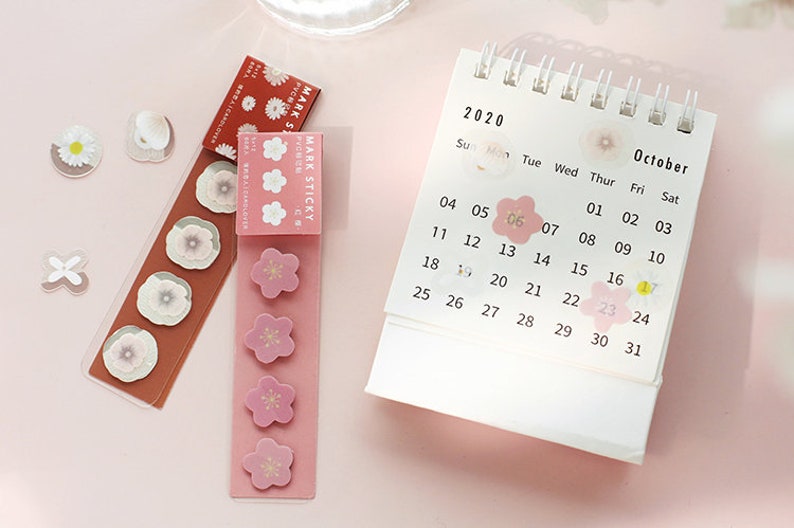 PVC Flower Dots Sticky Notes Colors Collection Waterproof Etsy