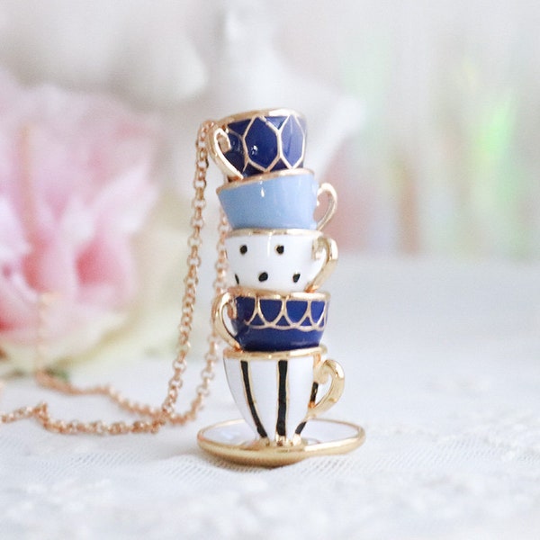 Teacup Necklace Etsy