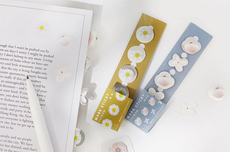 PVC Flower Dots Sticky Notes Colors Collection Waterproof Etsy