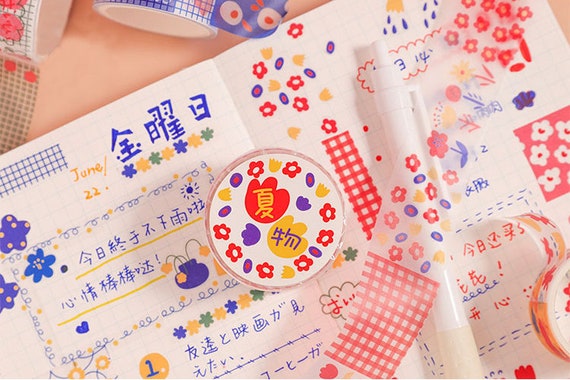 NEW Bulk 10pcs/Lot Decorative Colorful Floral Pattern Washi Tapes for  Scrapbooking Planner Masking Tape Cute Stationery