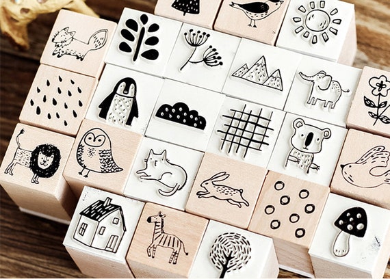 Cartoon Forest Animal Stamp Collection Wild Animals Stamp - Etsy Sweden Cartoon Forest Animal Stamp Collection Wild Animals Stamp - Etsy Sweden