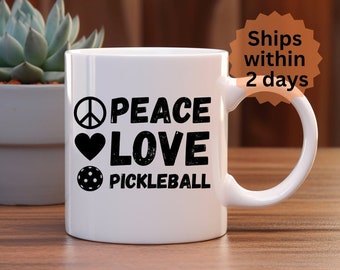 Custom Pickleball Mug, Pickleball Lover, Funny Pickleball coffee cup, Pickleball Gift for Women Grandma Grandpa, Personalized Coffee Cup Mug