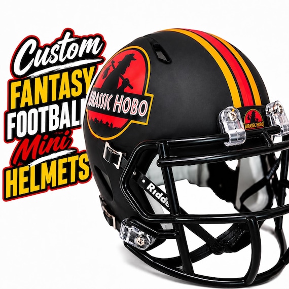 custom made mini football helmet Fantasy Mini Football Helmet, With Custom & Personalized Decals