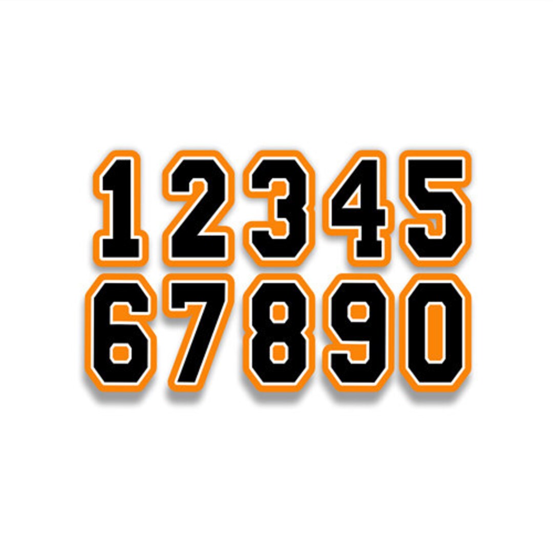 Custom 1 1/2 Inch 09 Dyecut Helmet Number Sheets Baseball Etsy