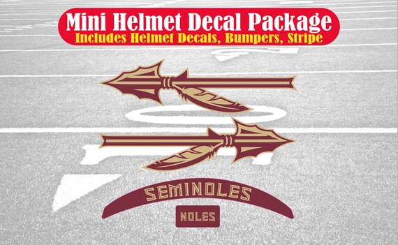 thumbnail image 2 of Florida State Seminoles Tomahawk (25) Mini Football Helmet Award Decals - Set Of 25 2 of 3