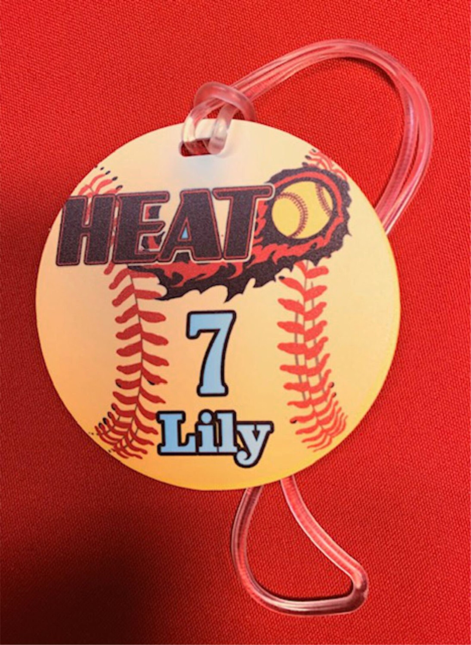 Custom Softball Bag Tag Softball Luggage Tag Includes Team Etsy