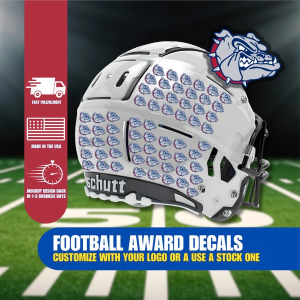 Football Helmet Award & Pride Decals Stickers Perfect Pride Stickers for baseball Lacrosse Hockey Sports Teams Players, Sold in Sheets of 25