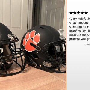 Single Red Stripe Decal For Football Helmets | Full Size, High Quality Vinyl, Made In USA 11 thumbnail image