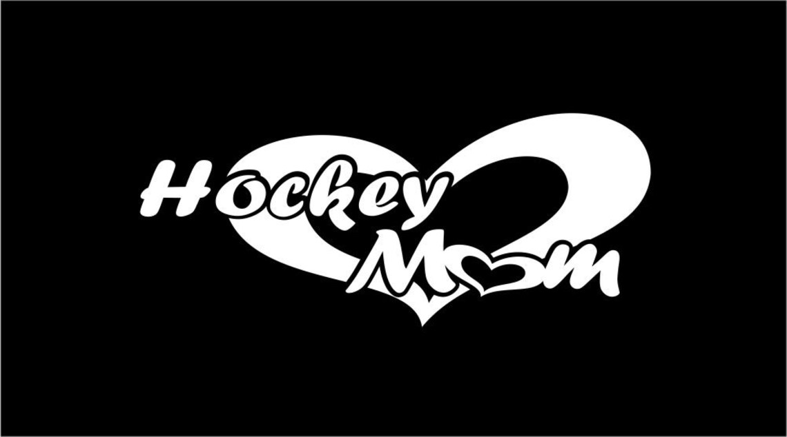 Hockey Mom Decal Heart Car Decal Hockey Mom Car Sticker Etsy