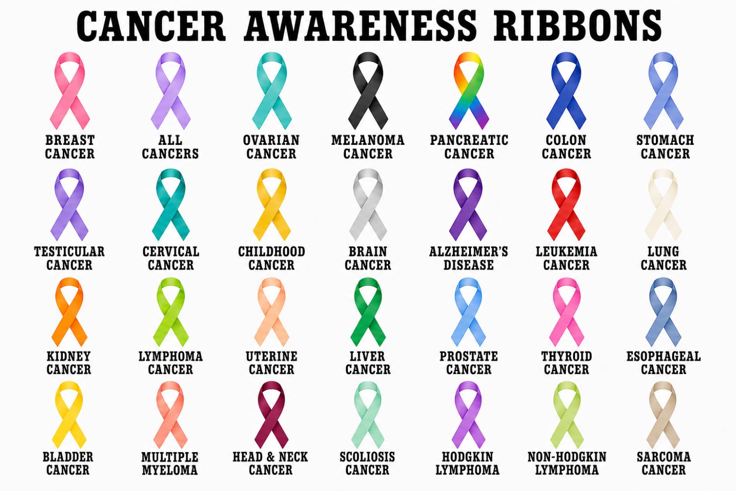 Custom Cancer Awarness Ribbon Decals | Personalized the Color of Each ...