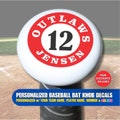 Personalized Baseball Bat Knob Decals, Team Name, Number & Colors