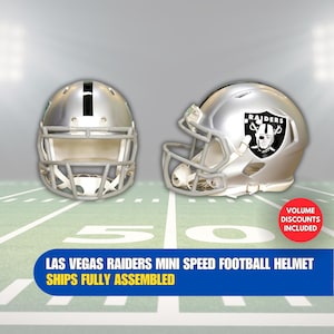 Las Vegas Raiders Mini Riddell Speed Football Helmet, Includes Side Decals & Stripe, A Great Football Gift