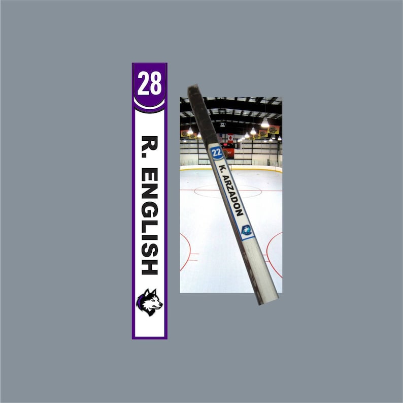 Custom Hockey Stick Tag Lacrosse Stick Labels Tough Etsy