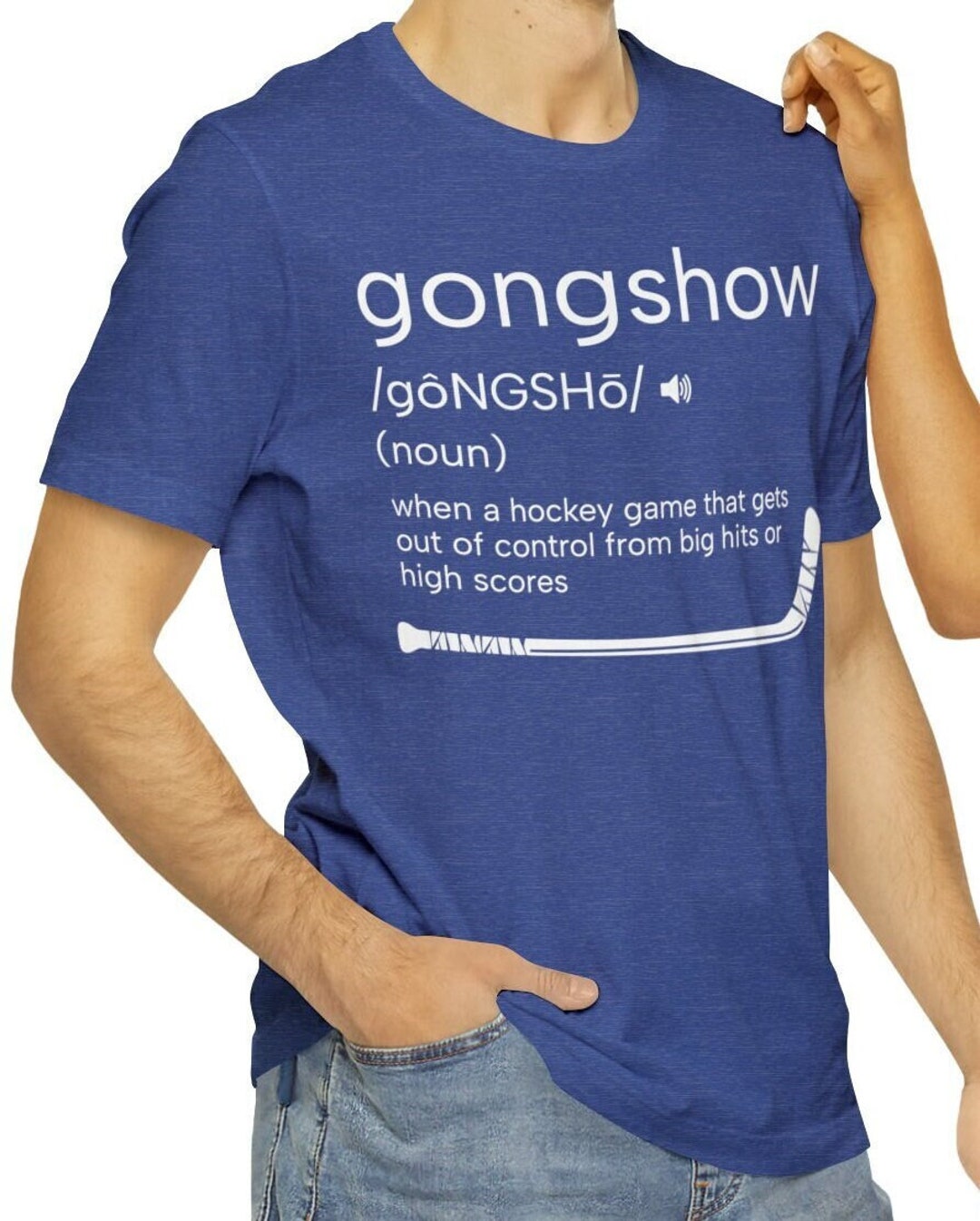 Funny Ice Hockey Game Day Shirt, Hockey Team Gifts of Hockey Slang Word gongshow Defined, 100
