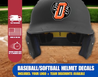 Calcomanías personalizadas para cascos de béisbol/softbol / Pegatinas con el logotipo del equipo
