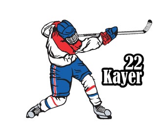 Custom Hockey Car Decals Stickers & sports decals stickers, Personalized with Name Number Hockey Mom Dad or Coach Gifts, Sports Memorabilia