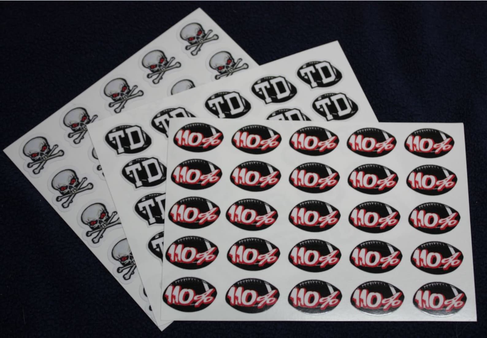 Youth Football Skull Helmet Award Decals, Ghana