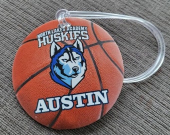 Etichetta per borsa da basket, personalizzata Personalizzata con il logo della squadra Numero nome del giocatore Ordini della squadra Benvenuto, regalo per mamma papà nonna Allenatore Team