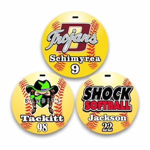 Custom Softball Luggage Bag Tags/Gifts for Mom Coach Team/SVG/PNG of Logo Needed for orders