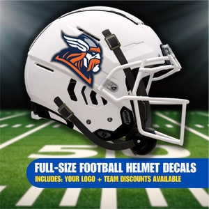 Football helmet Decals stickers Custom Full size Football Helmet Stickers | Team Orders Welcome | SOLD IN PAIRS | Dye Cut - 20 Mill Vinyl!
