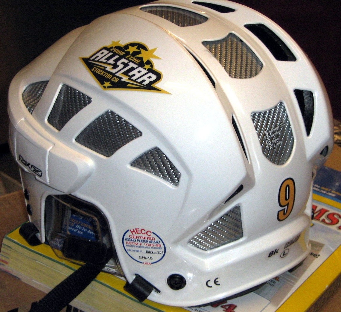 Custom Hockey Helmet Decals Custom Hockey Helmet Stickers Etsy Canada