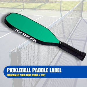 Custom Pickleball Paddle Label | Paddle Sticker | Pickleball Decal | Pickleball Edge Guard Decal Pickleball Name Tag | Sports Accessory