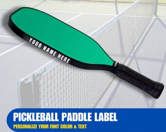 Custom Pickleball Paddle Label | Paddle Sticker | Pickleball Decal | Pickleball Edge Guard Decal Pickleball Name Tag | Sports Accessory