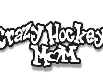 Calcomanía de vinilo para ventana de coche de "Mamá loca del hockey"/Regalo para una mamá del hockey