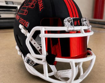 Custom Riddell Mini Football Helmet, Your Logo, Stripe, Colors Souvenir