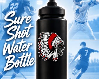Botella de agua deportiva personalizada con pegatina de vinilo: regalo personalizado para el equipo
