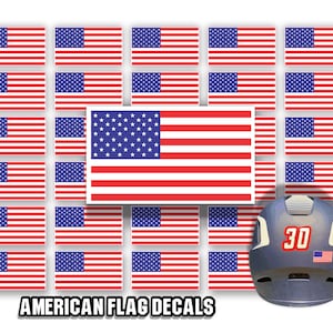 American Flag Helmet Decals Stickers Perfect for Baseball, Football, Hockey, Lacrosse helmets Hard Hats! Custom  flag decals Countries State
