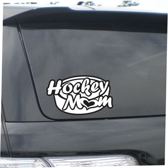 Hockey Mom Car Decal Hockey Mom Sticker Hockey Mom Puck Etsy
