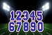 Custom 1 1/2 Inch Helmet Numbers |  0-9 numbers | Baseball helmet numbers | Football helmet number | Hockey helmet number | Baseball number 