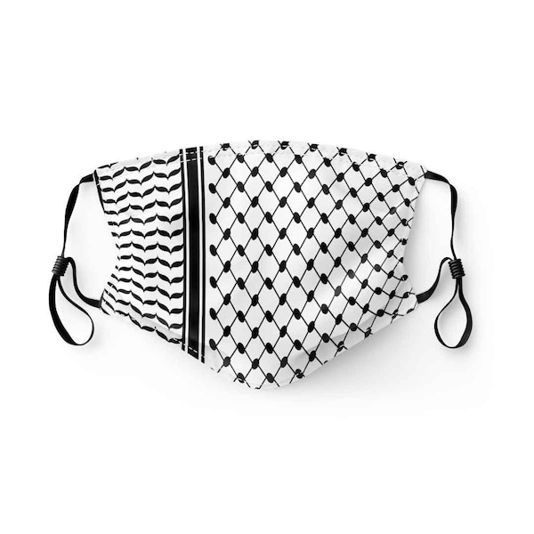 Palestine Face Mask Keffiyeh Design - Protest Peace Gaza