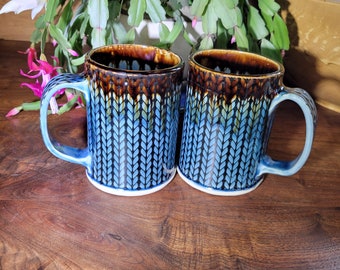 Blue Sweater Pottery Mug