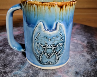 Blue Dog Pottery Mug large Stein