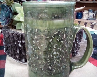 Green Sea Turtle Pottery Mug large Stein