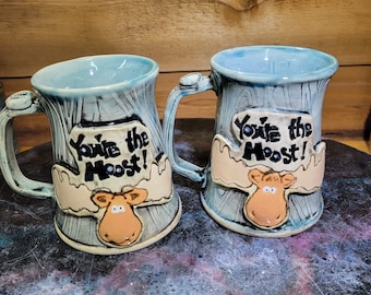 Your The Moost Mug  Stoneware Ceramic Pottery Moose Mug