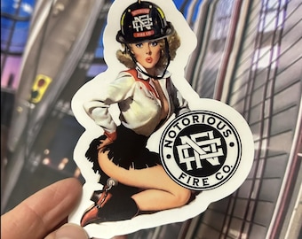 Western Pinup Sticker - Weather Resistant - UV Laminate - Matte Finish