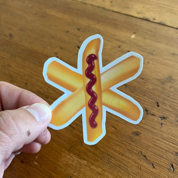 Star of "French Fries" Life Sticker