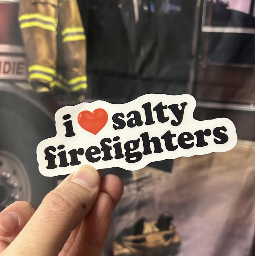 I Heart Salty Firefighters Sticker - Etsy