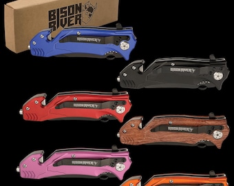 Personalized Rescue Knife, Stainless Steel, Belt Cutter & Window Break