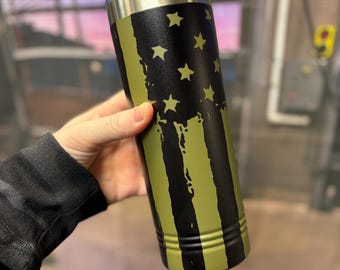 OD Green Black Flag - Stainless Steel - 22oz Insulated Tumbler